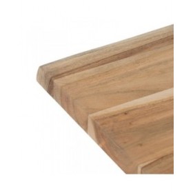 Tavolino Aggiuntivo Naturale Ferro Legno di acacia 50 x 50 x 46 cm