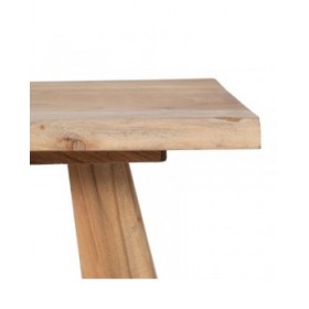Tavolino Aggiuntivo Naturale Ferro Legno di acacia 50 x 50 x 46 cm