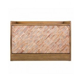 Panca Alexandra House Living Marrone Naturale Legno di paulownia Legno MDF 38 x 53 x 80 cm Scarpiera