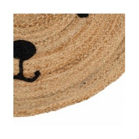 Tappeto Beige 100 % Juta 100 x 100 cm