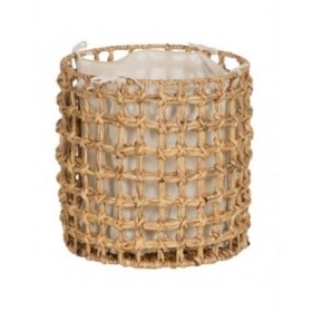 Set di Cesti Beige Crema Fibra naturale 45 x 45 x 45 cm (3 Unità)
