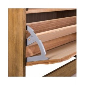 Panca Alexandra House Living Marrone Naturale Legno di paulownia Legno MDF 38 x 53 x 80 cm Scarpiera
