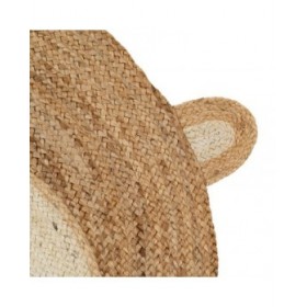 Tappeto Scimmia Bianco Beige 100 % Juta 100 x 100 cm