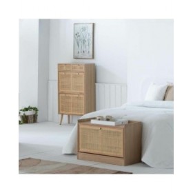 Panca Alexandra House Living Naturale Legno MDF 38 x 53 x 80 cm Scarpiera