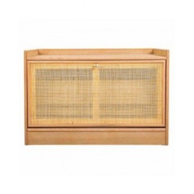 Panca Alexandra House Living Naturale Legno MDF 38 x 53 x 80 cm Scarpiera