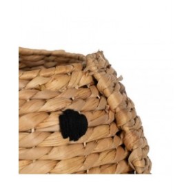 Cesto Cane Nero Beige Fibra naturale 27 x 27 x 19 cm