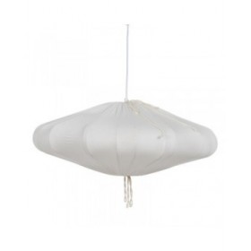 Lampadario Bianco Cotone 220-240 V 59,5 x 59,5 x 23 cm