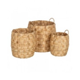Set di Cesti Beige Fibra naturale 37 x 37 x 40 cm (3 Unità)
