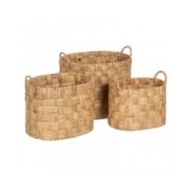 Set di Cesti Beige Fibra naturale 45 x 35 x 41 cm (3 Unità)