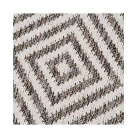 Tappeto Bianco Grigio 70 % cotone 30 % Poliestere 80 x 150 cm