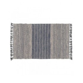 Tappeto Azzurro Bianco 70 % cotone 30 % Poliestere 120 x 180 cm