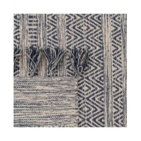 Tappeto Azzurro Bianco 70 % cotone 30 % Poliestere 120 x 180 cm