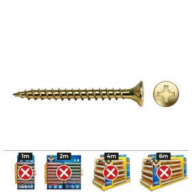 Scatola a viti CELO VLOX Bicromato Ø 4 x 30 mm Filettatura completa (500 Unità)