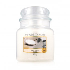Candela Profumata Yankee Candle Classic Medium Jar Candles Talco 411 g