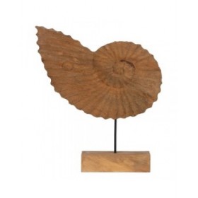Scultura Beige Legno di mango 49,5 x 9 x 53,5 cm Conchiglia