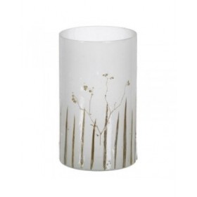 Portacandele Grigio Dorato Cristallo Ø 15 cm 15 x 15 x 25 cm