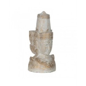 Statua Decorativa Bianco Naturale Indiano 20 x 20 x 40 cm