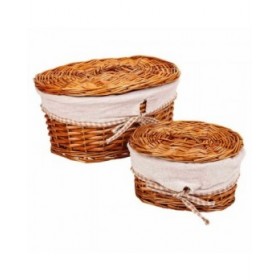 Scatole per conservare Alexandra House Living Naturale vimini Legno di salice 20 x 14 x 10 cm 23 x 14 x 30 cm 2 Pezzi