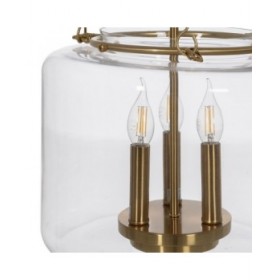Lampadario Dorato Cristallo Ferro 220-240 V 35 x 35 x 72 cm