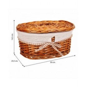 Scatole per conservare Alexandra House Living Naturale vimini Legno di salice 20 x 14 x 10 cm 23 x 14 x 30 cm 2 Pezzi