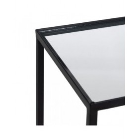 Scaffale Nero Cristallo Ferro 65 x 25 x 110 cm