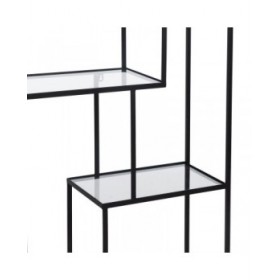 Scaffale Nero Cristallo Ferro 65 x 25 x 110 cm