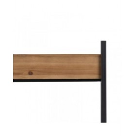 Scaffale Marrone Nero Legno Ferro 85 x 26 x 130 cm