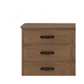 Credenza PAUL Nero Naturale 120 x 41 x 77 cm