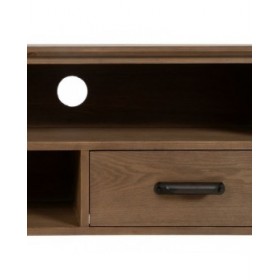 Mobile TV Nero Naturale Ferro Legno di abete 150 x 41 x 59 cm