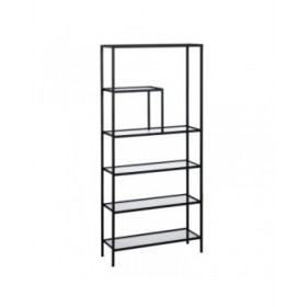 Scaffale Nero Cristallo Ferro 70 x 23 x 161 cm