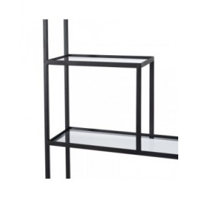 Scaffale Nero Cristallo Ferro 70 x 23 x 161 cm