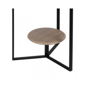 Tavolo aggiuntivo Nero Naturale Cristallo Ferro 45 x 45 x 50 cm