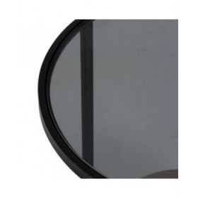 Tavolo aggiuntivo Nero Naturale Cristallo Ferro 45 x 45 x 50 cm