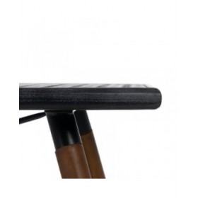 Tavolino da Caffè OSLO Nero Naturale Ferro Legno MDF 109,5 x 60 x 40,5 cm