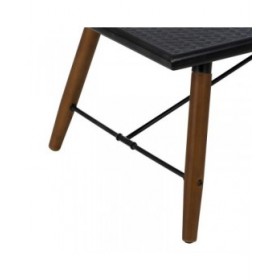 Tavolino da Caffè OSLO Nero Naturale Ferro Legno MDF 109,5 x 60 x 40,5 cm