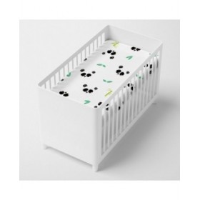 Lenzuolo con angoli HappyFriday MOSHI MOSHI Bianco Multicolore 60 x 120 x 14 cm Panda
