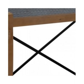 Scaffale OSLO Nero Naturale Ferro 107 x 40 x 80 cm