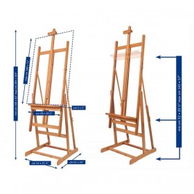 Cavalletto MABEF M80 54 x 61 x 160 cm Marrone legno di faggio