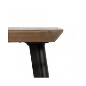 Tavolo aggiuntivo PAUL Nero Beige Ferro 58 x 58 x 60 cm