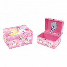 Scatola-Portagioie Roymart Dance of the sugar plum fairy Rosa 15 x 10,5 x 8,5 cm Unicorno