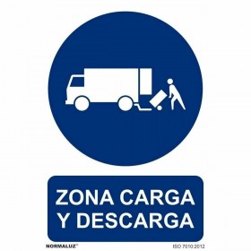 Insegna Archivo 2000 "ZONA CARGA Y DESCARGA" polipropilene 32 x 30 cm