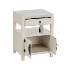 Comodino ORIENTE Bianco Legno MDF 50 x 40 x 66 cm