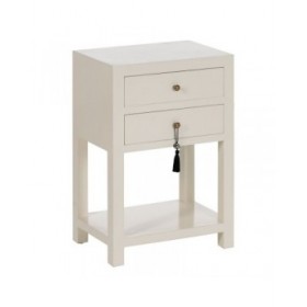 Comodino ORIENT Bianco Legno di abete Legno MDF 45 x 30 x 66 cm