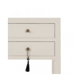 Comodino ORIENT Bianco Legno di abete Legno MDF 45 x 30 x 66 cm