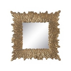 Specchio da parete Dorato 74 x 7,5 x 74 cm