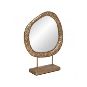 Specchio con Supporto Dorato Cristallo 49 x 13 x 62,5 cm