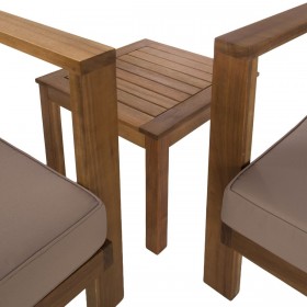 Tavolo aggiuntivo Nina Naturale 40 x 40 x 40 cm Acacia