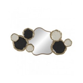 Decorazione da Parete Bianco Nero Ferro 125,1 x 5,7 x 52,7 cm