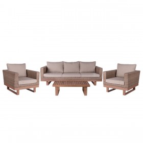 Divano da Giardino Patsy 220 x 89 x 64,50 cm Legno Rattan