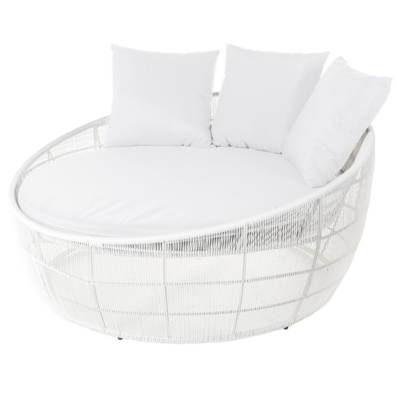 Lettino Dido 160 x 160 x 76 cm Rotondo Bianco